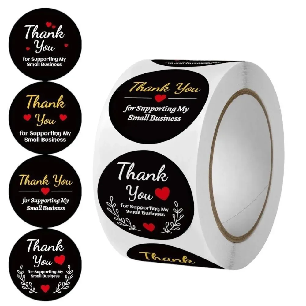 1Inch Thank You Stickers, Thank You Stickers Roll, Thank You Seal envelope